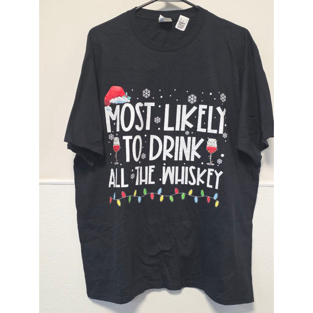 Men's PORT & COMPANY‎ Black Christmas Graphic Tee XL